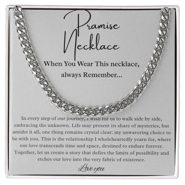 Promise Necklace For Him, Anniversary Men Chain - The Luxe Wrist