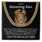 To My Amazing Son Necklace From Mom and Dad Cuban Link Chain - The Luxe Wrist