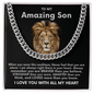 To My Amazing Son Necklace From Mom and Dad Cuban Link Chain - The Luxe Wrist