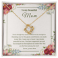 To My Beautiful Mom Love Knot Necklace, Thank you Gift From Son ShineOn Fulfillment