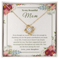 To My Beautiful Mom Love Knot Necklace, Thank you Gift From Daughter ShineOn Fulfillment