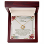 To My Beautiful Mom Love Knot Necklace, Thank you Gift From Son ShineOn Fulfillment