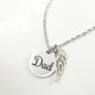 Dad memorial necklace, Angel wing necklace ShineOn Fulfillment