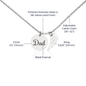 Dad memorial necklace, Angel wing necklace ShineOn Fulfillment