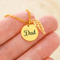 Dad memorial necklace, Angel wing necklace ShineOn Fulfillment